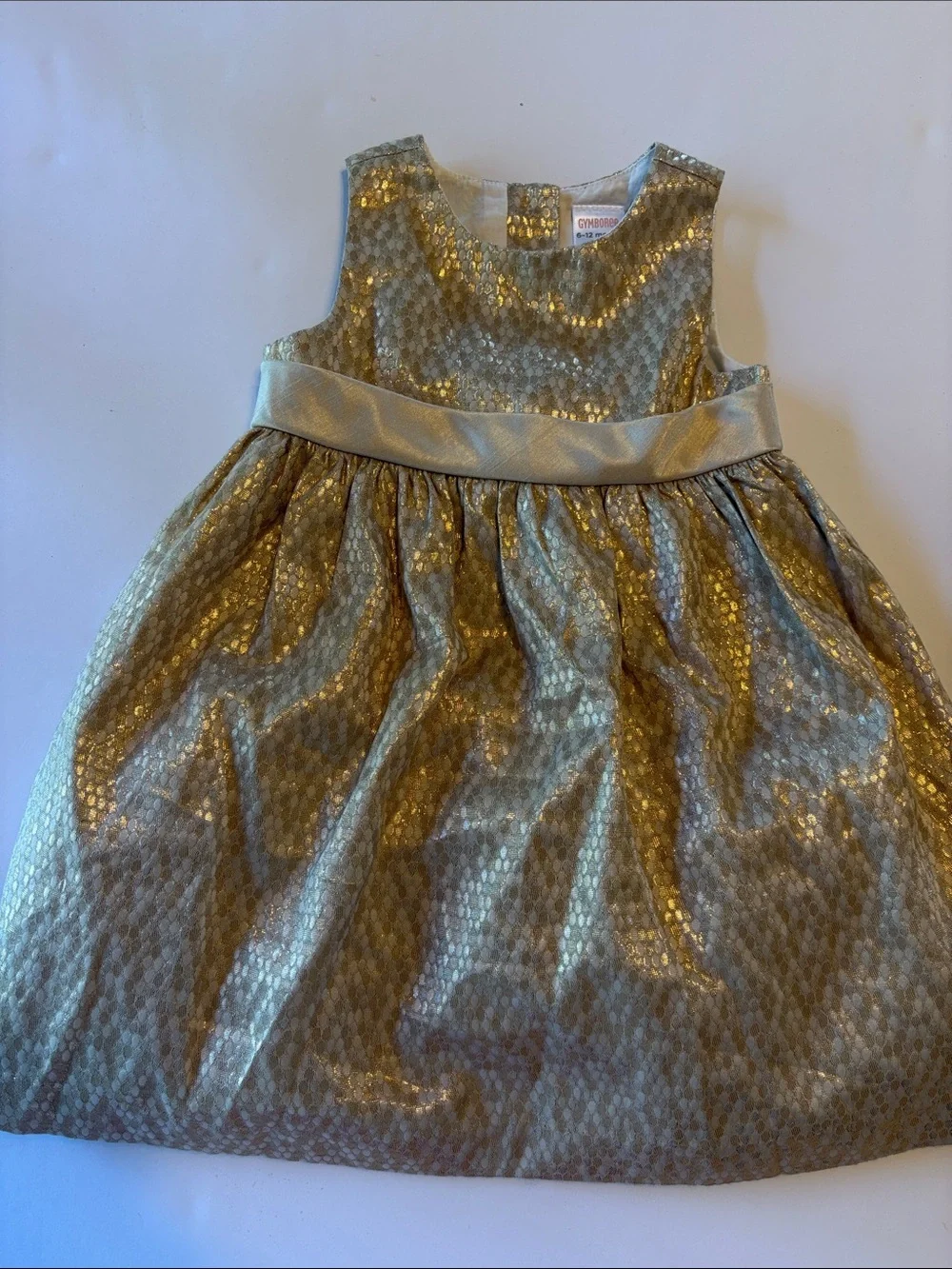 Gymboree Metallic Gold Dot Party Dress